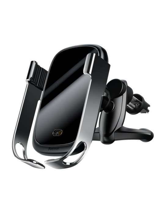 Baseus Car Charger Rock Solid with automatically closing jaws and induction charging (WXHW01-0S) silver