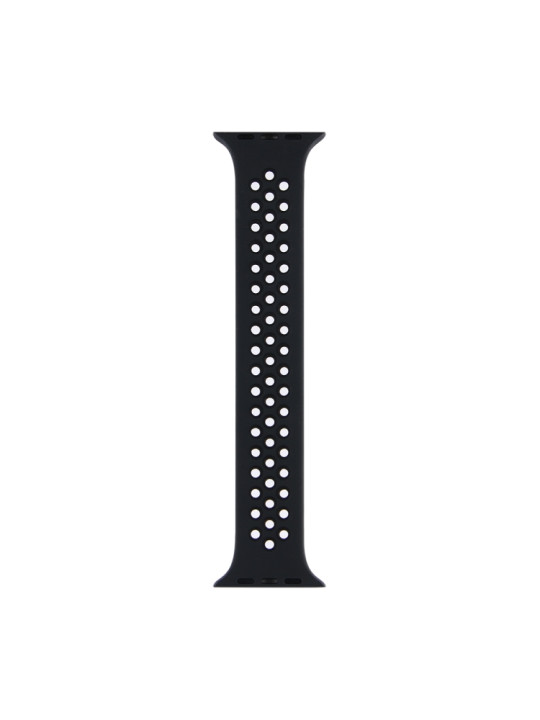 Elastic Silicone Watchband For Apple Watch Series 6 & SE & 5 & 4 40mm/3&2&1 38mm, Length:135mm(Black)