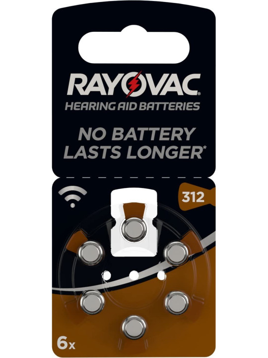 ΜΠΑΤΑΡΙΕΣ ΑΚΟΥΣΤΙΚΩΝ RAYOVAC 312 PR41 6pcs.