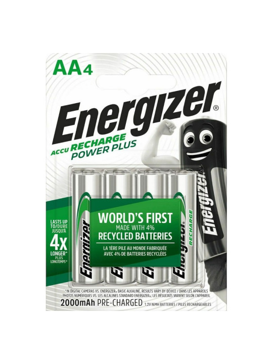Επαναφορτιζόμενες Μπαταρίες Energizer Power Plus AA Ni-MH 2000mAh 1.2V 4τμχ
