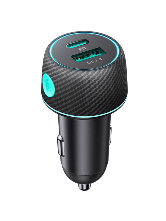 Car charger 60W USB-C USB-A Joyroom JR-CCN01 - black